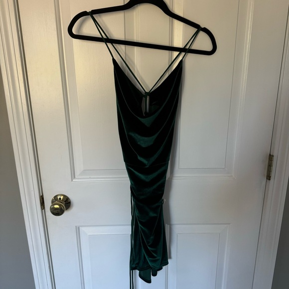 Women’s Green Velvet Dress - Picture 2 of 5